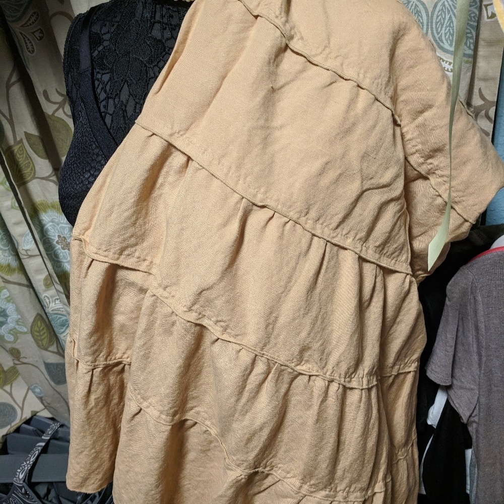 Notations Tiered Linen Skirt 2X